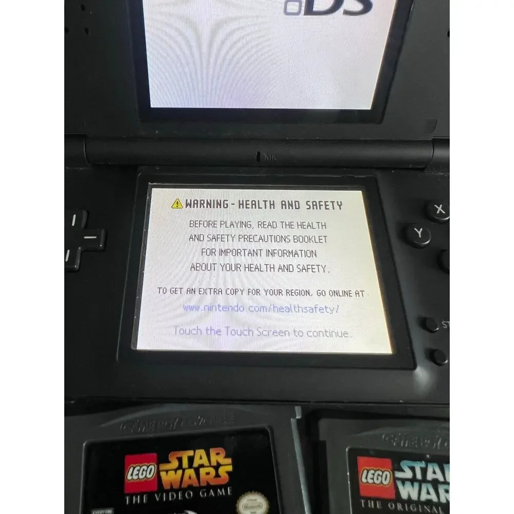 Nintendo DS Lite Silver Tested + 8 Game Boy Advance Games Star Wars LEGO